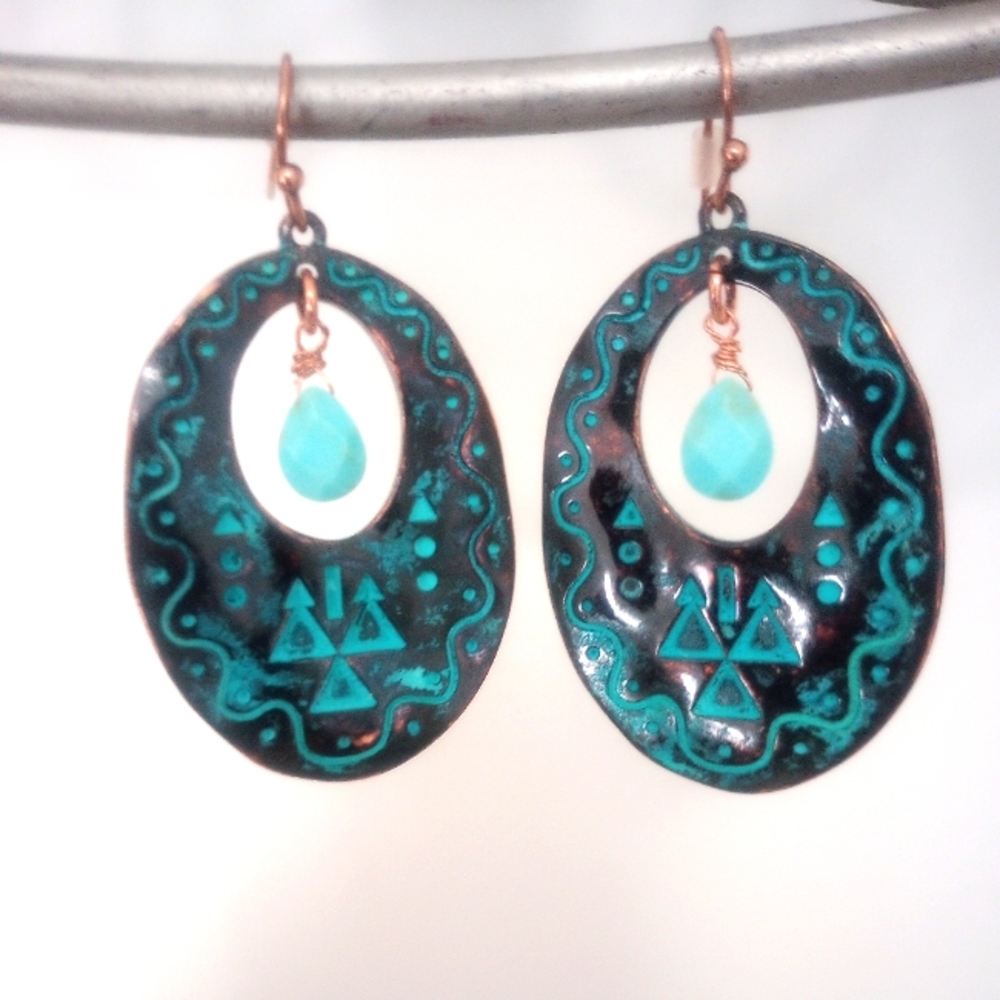 Turquoise Tribal Earrings